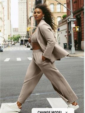 Fabletics set - Oversized Blazer and Wide Leg Seamed Pant